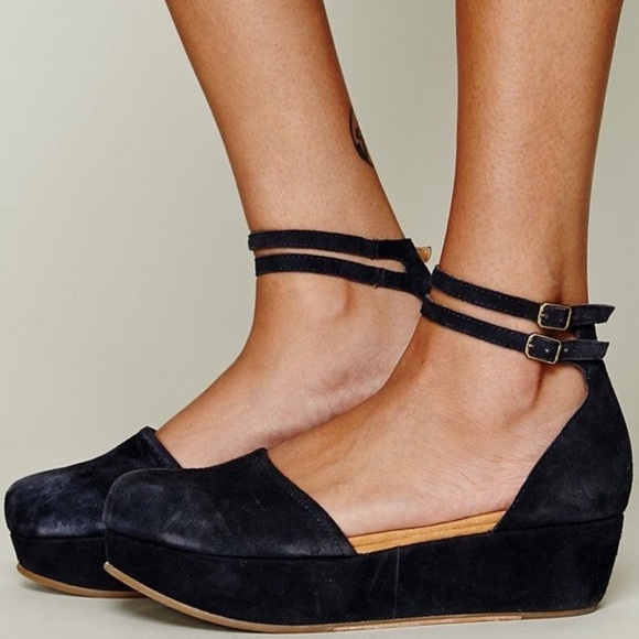 Free People Shoes - Gee WaWa Daphne II Black Suede Platform